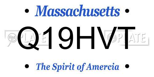 Q19HVT Massachusetts License Plate