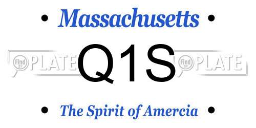 Q1S Massachusetts License Plate