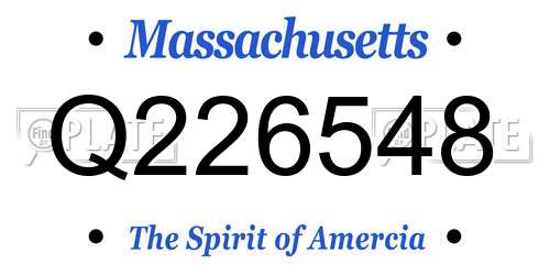 Q226548 Massachusetts License Plate