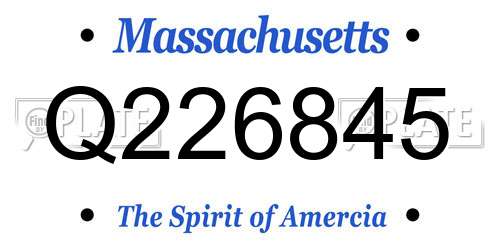 Q226845 Massachusetts License Plate