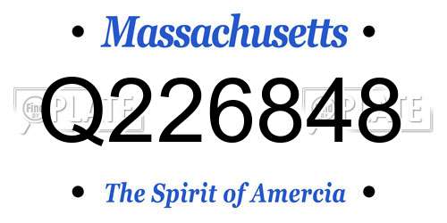 Q226848 Massachusetts License Plate