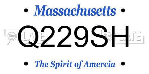 Q229SH Massachusetts License Plate