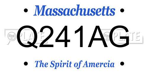 Q241AG Massachusetts License Plate