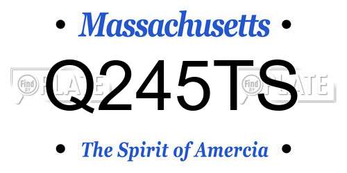 Q245TS Massachusetts License Plate