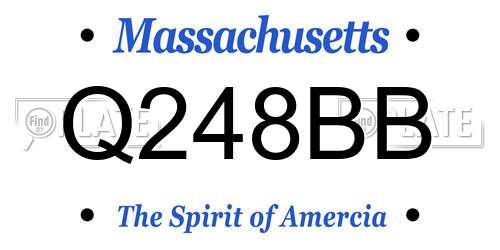 Q248BB Massachusetts License Plate