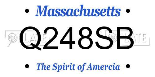Q248SB Massachusetts License Plate