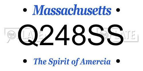 Q248SS Massachusetts License Plate