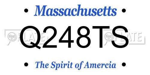 Q248TS Massachusetts License Plate