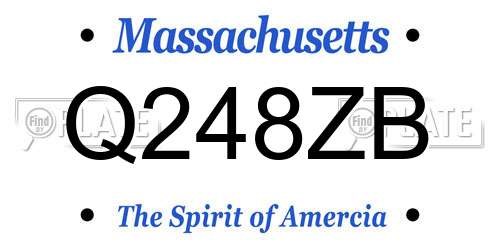 Q248ZB Massachusetts License Plate