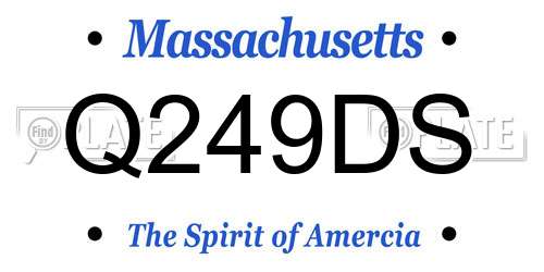 Q249DS Massachusetts License Plate