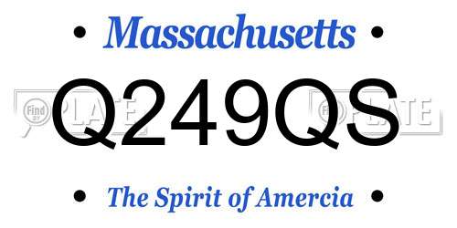 Q249QS Massachusetts License Plate
