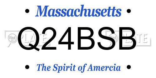 Q24BSB Massachusetts License Plate