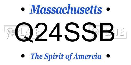 Q24SSB Massachusetts License Plate