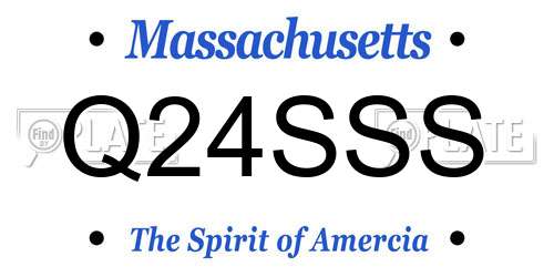 Q24SSS Massachusetts License Plate