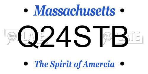 Q24STB Massachusetts License Plate