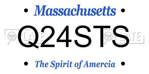 Q24STS Massachusetts License Plate