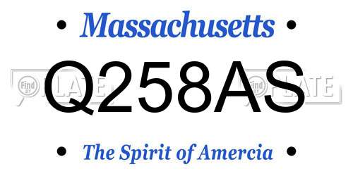 Q258AS Massachusetts License Plate