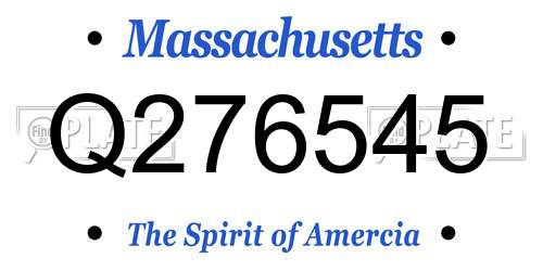 Q276545 Massachusetts License Plate