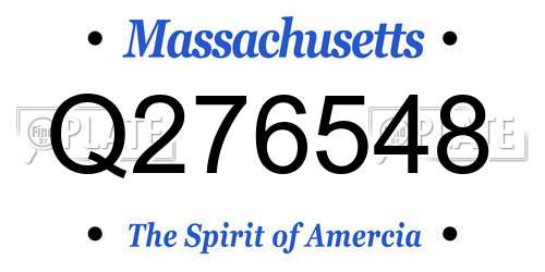 Q276548 Massachusetts License Plate