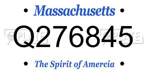Q276845 Massachusetts License Plate