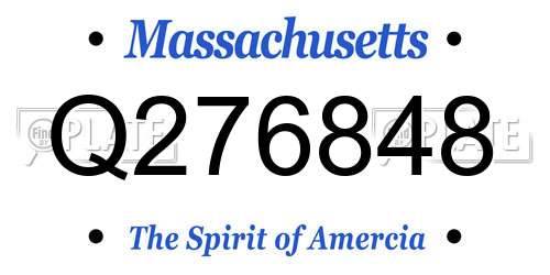Q276848 Massachusetts License Plate