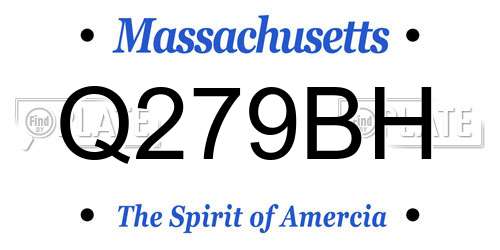 Q279BH Massachusetts License Plate