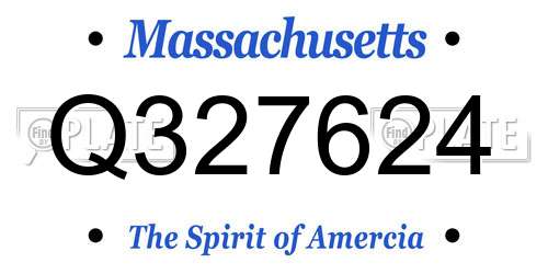 Q327624 Massachusetts License Plate