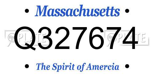 Q327674 Massachusetts License Plate