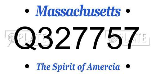 Q327757 Massachusetts License Plate