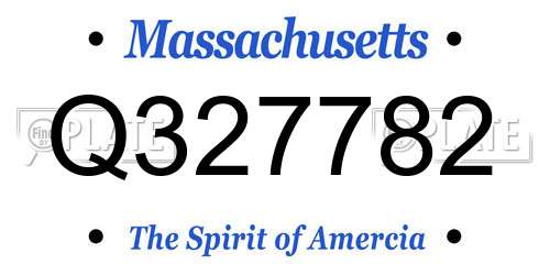 Q327782 Massachusetts License Plate