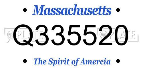 Q335520 Massachusetts License Plate