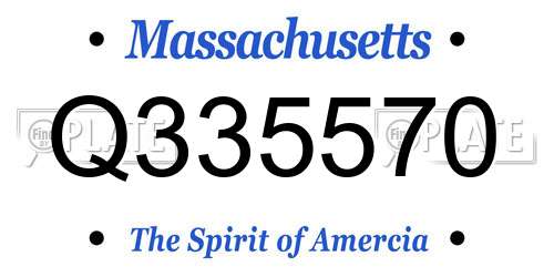 Q335570 Massachusetts License Plate