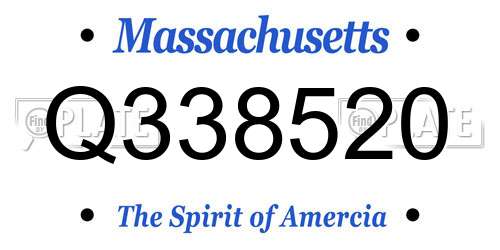 Q338520 Massachusetts License Plate