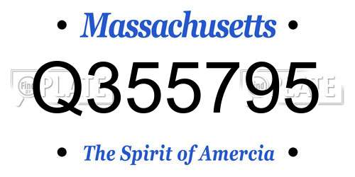 Q355795 Massachusetts License Plate