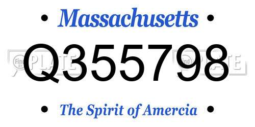 Q355798 Massachusetts License Plate