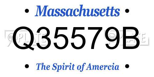 Q35579B Massachusetts License Plate