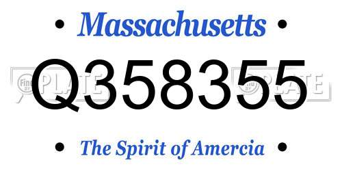 Q358355 Massachusetts License Plate