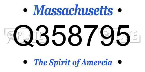 Q358795 Massachusetts License Plate