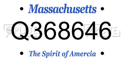 Q368646 Massachusetts License Plate
