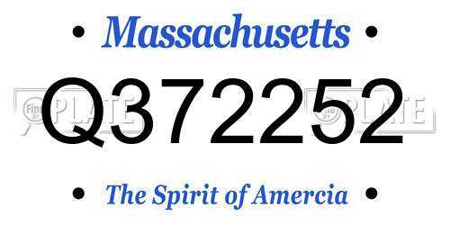 Q372252 Massachusetts License Plate