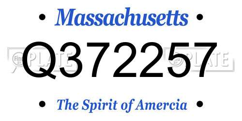 Q372257 Massachusetts License Plate