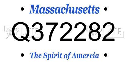 Q372282 Massachusetts License Plate