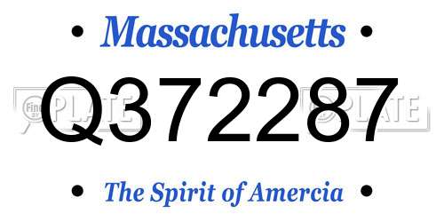 Q372287 Massachusetts License Plate