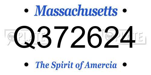 Q372624 Massachusetts License Plate