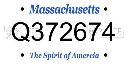 Q372674 Massachusetts License Plate