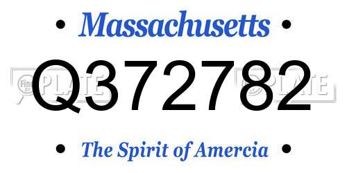 Q372782 Massachusetts License Plate