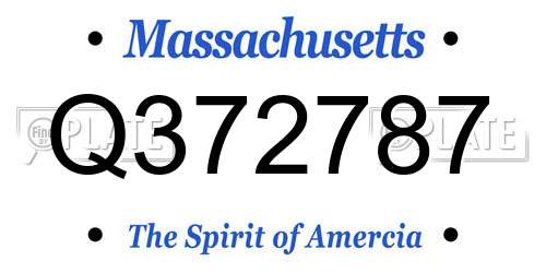 Q372787 Massachusetts License Plate