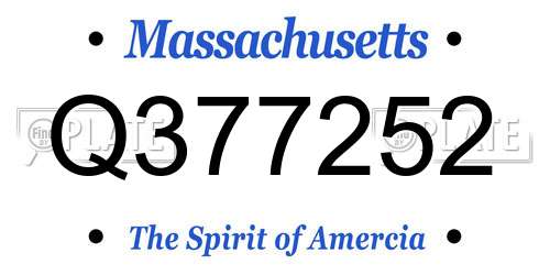 Q377252 Massachusetts License Plate