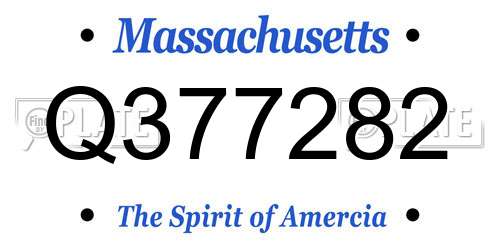 Q377282 Massachusetts License Plate