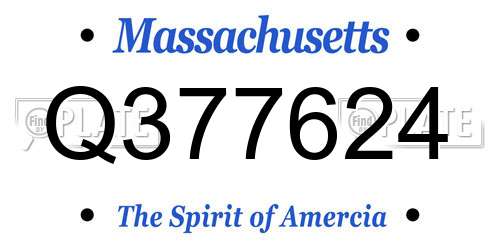 Q377624 Massachusetts License Plate
